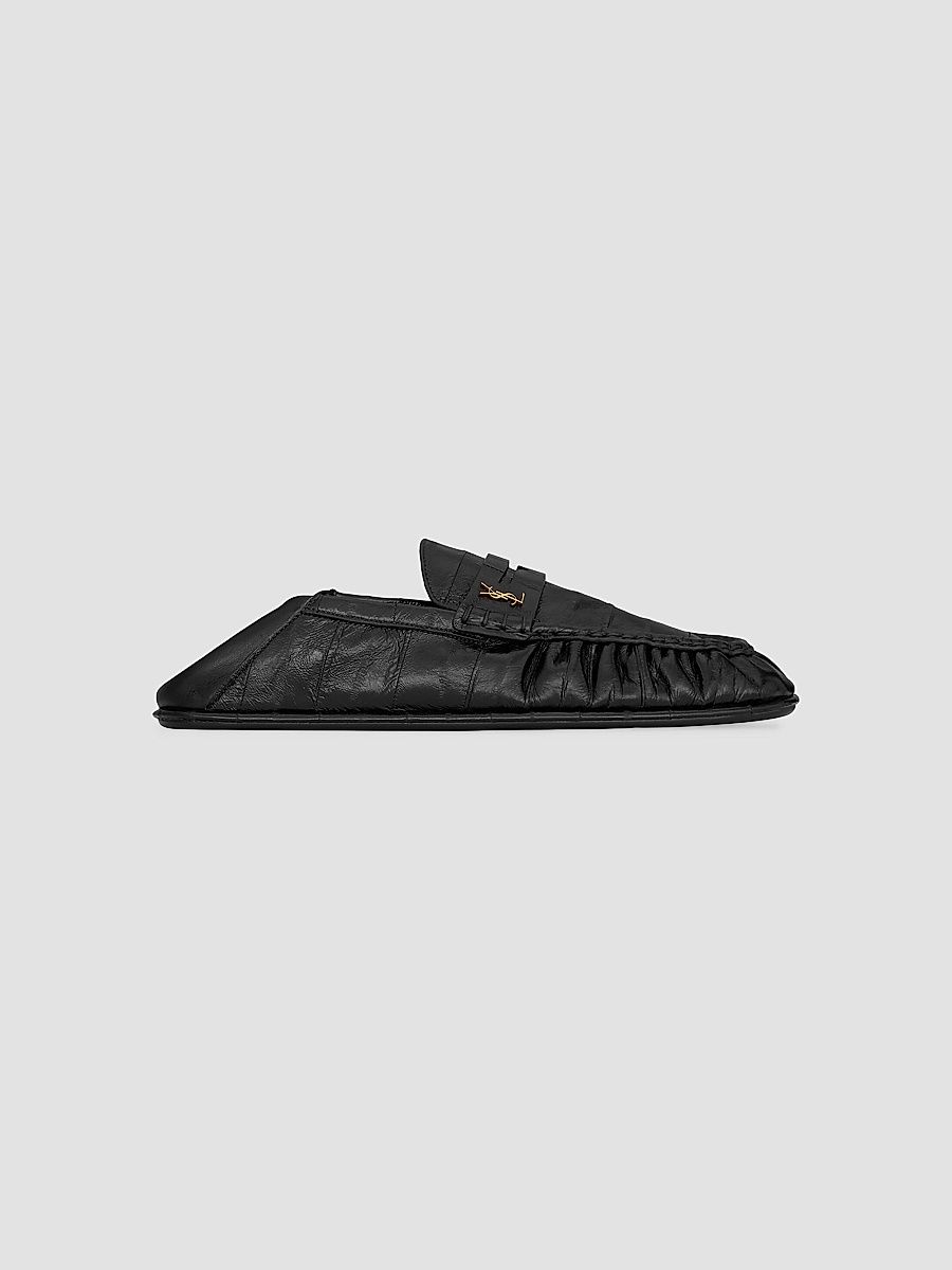 Saint Laurent Men's Le Foldable Loafers - Black - Size 7