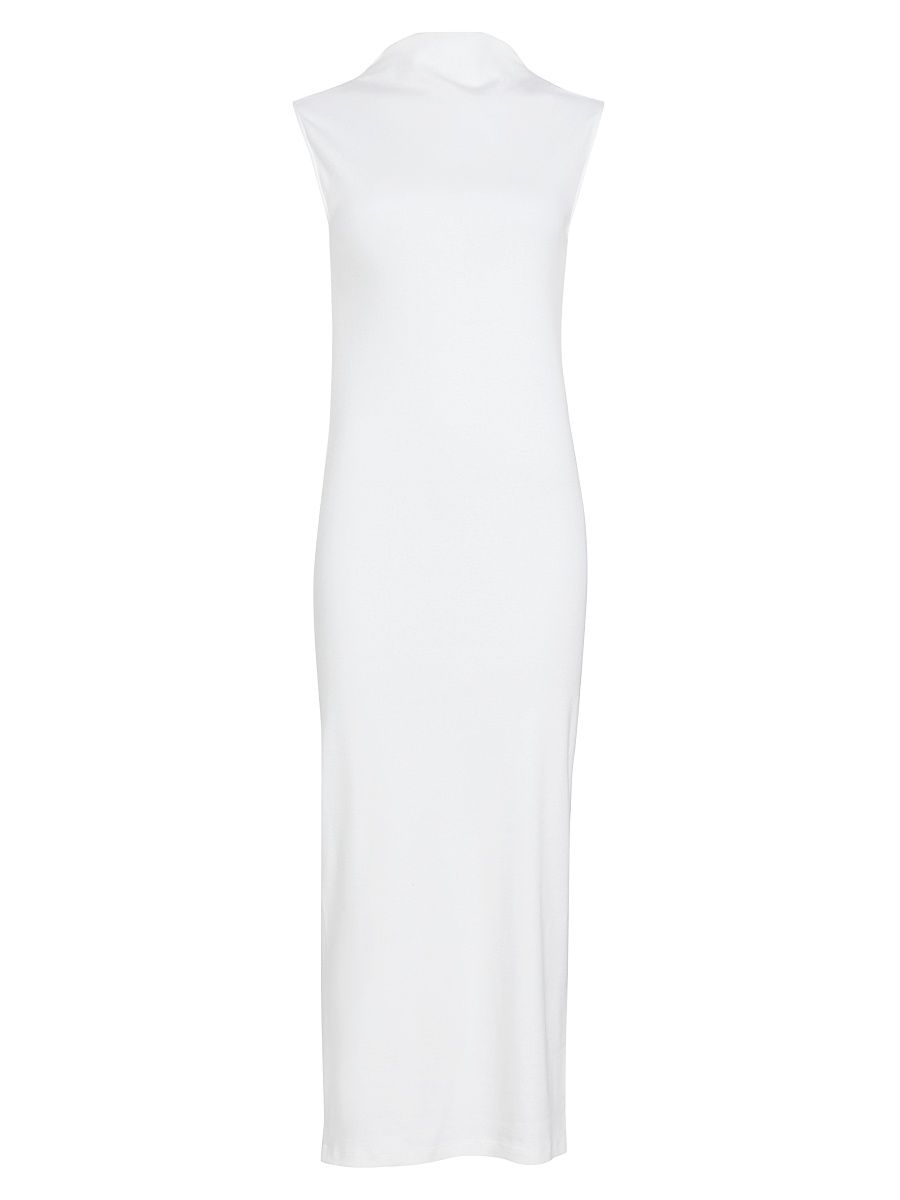 Women's Rose Cotton Midi-Dress - White - Size XL