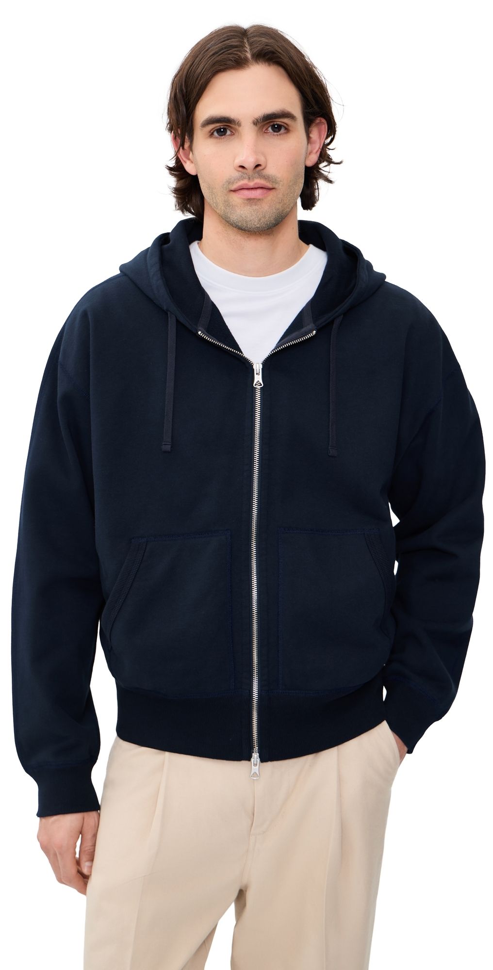 Reigning Champ Midweight Terry Relaxed Zip Hoodie Navy XL
