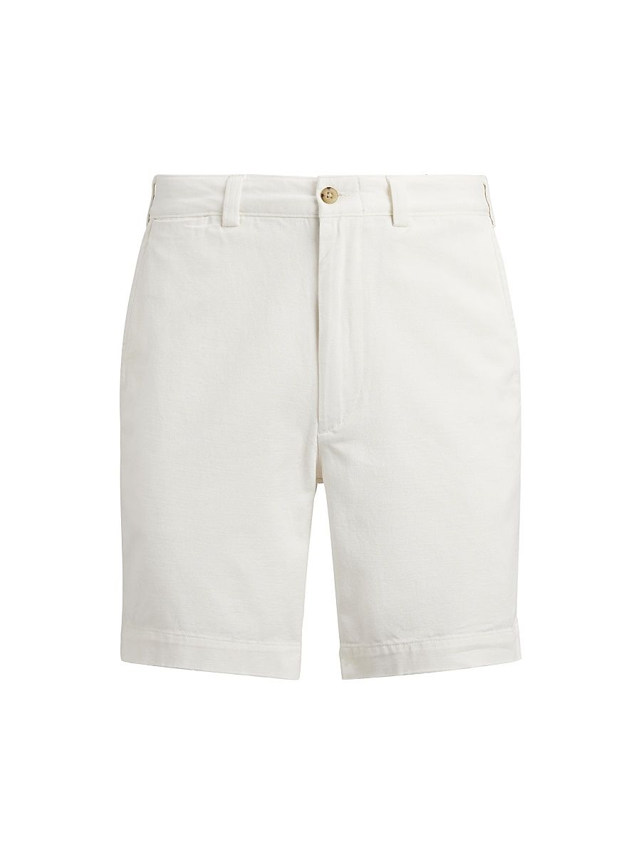 Men's Montauk Flat-Front Cotton Shorts - Ceramic White - Size 40