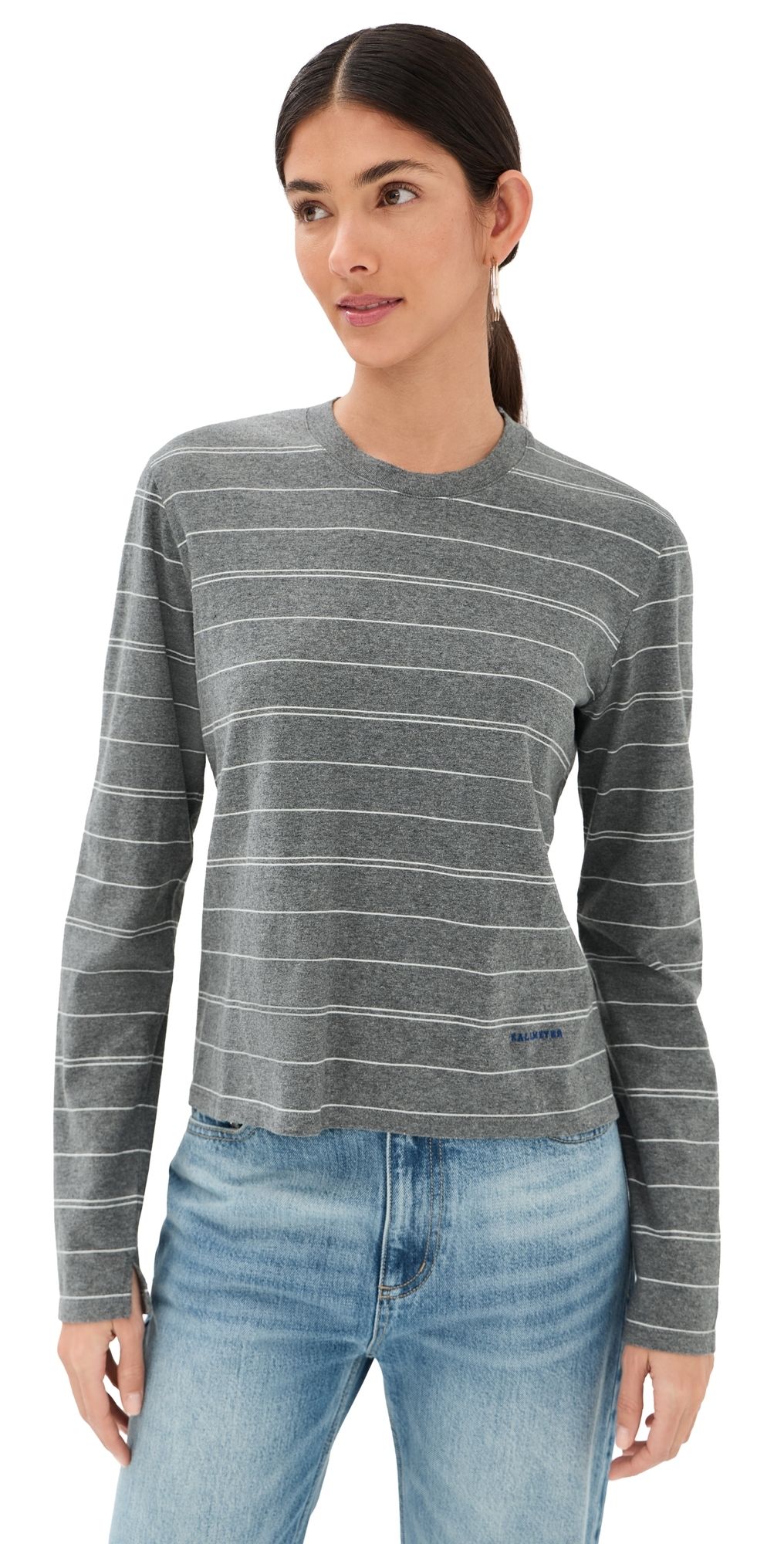 Kallmeyer Wynn Long Sleeve Tee Heather Grey/Ivory M