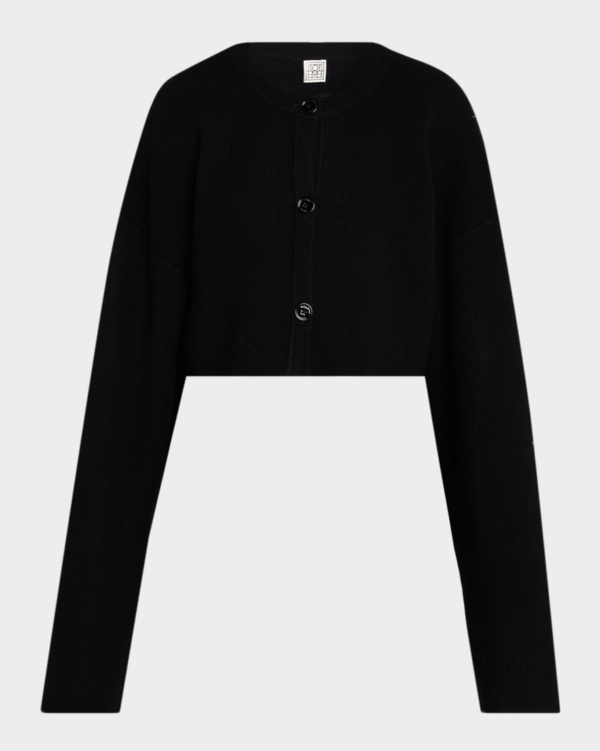 Wool Oversized Crop Cardigan