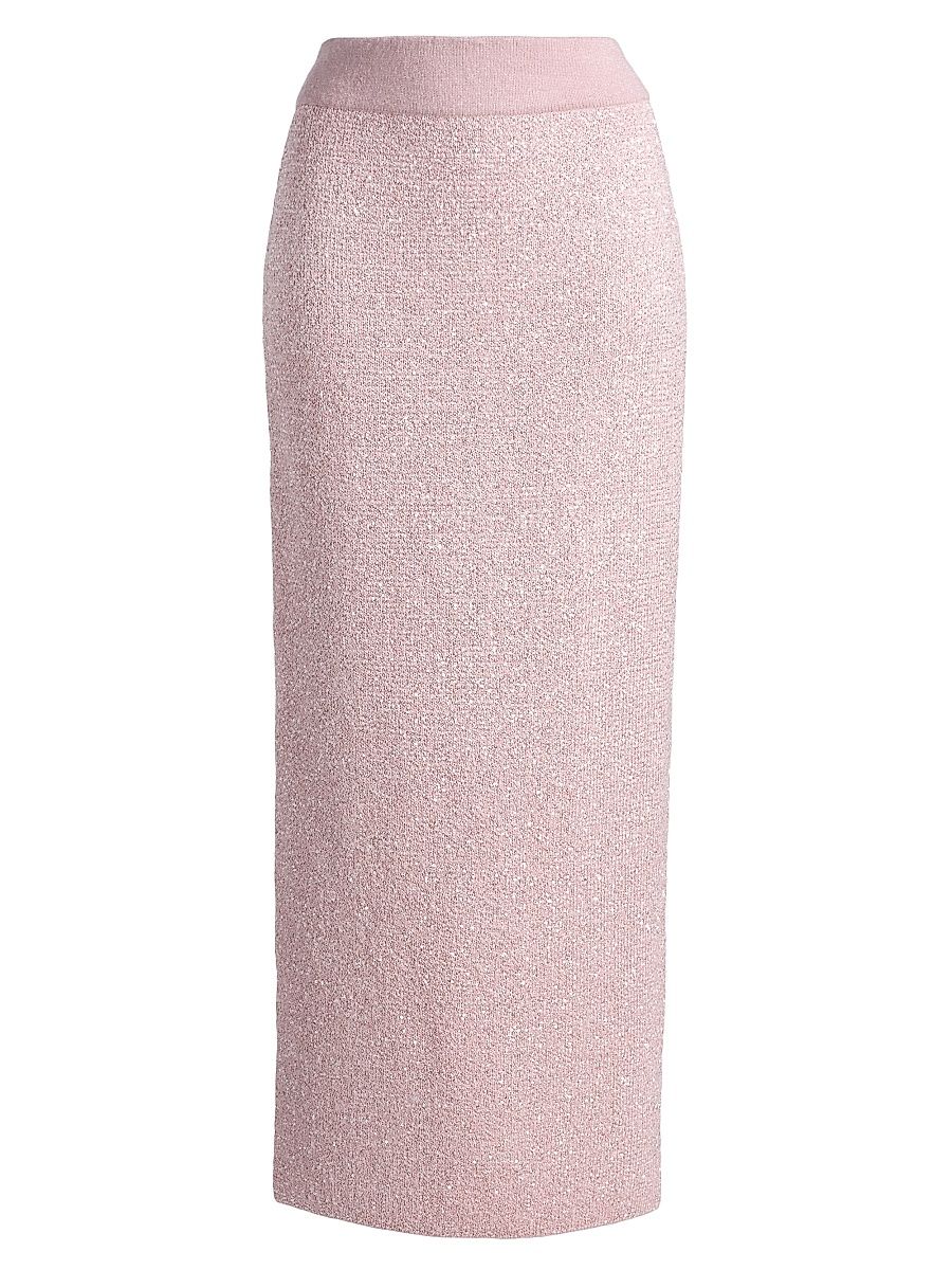 Women's Alisha Sequined Knit Maxi Skirt - Ballet - Size Medium