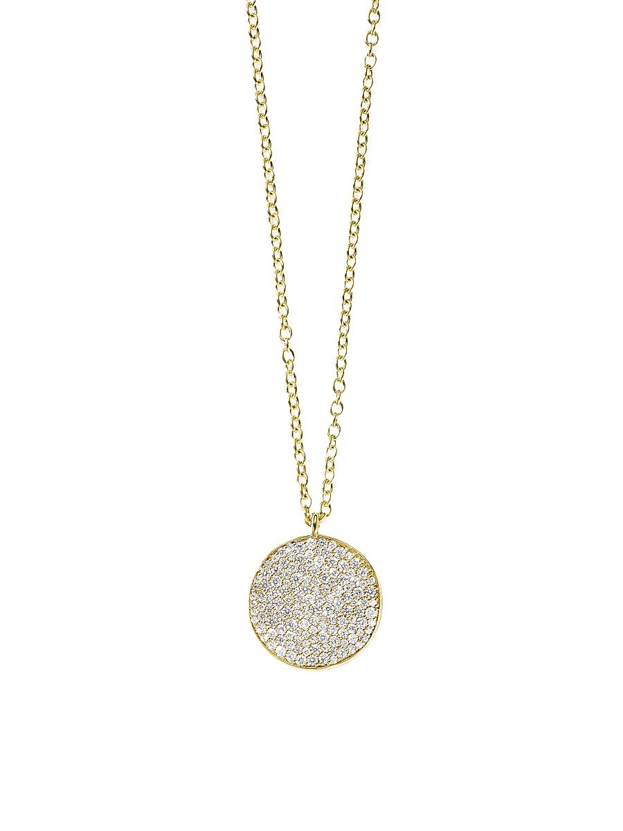 Ippolita Women's Stardust Medium Flower 18K Green Gold & Diamond Pendant Necklace - Gold - Size 16