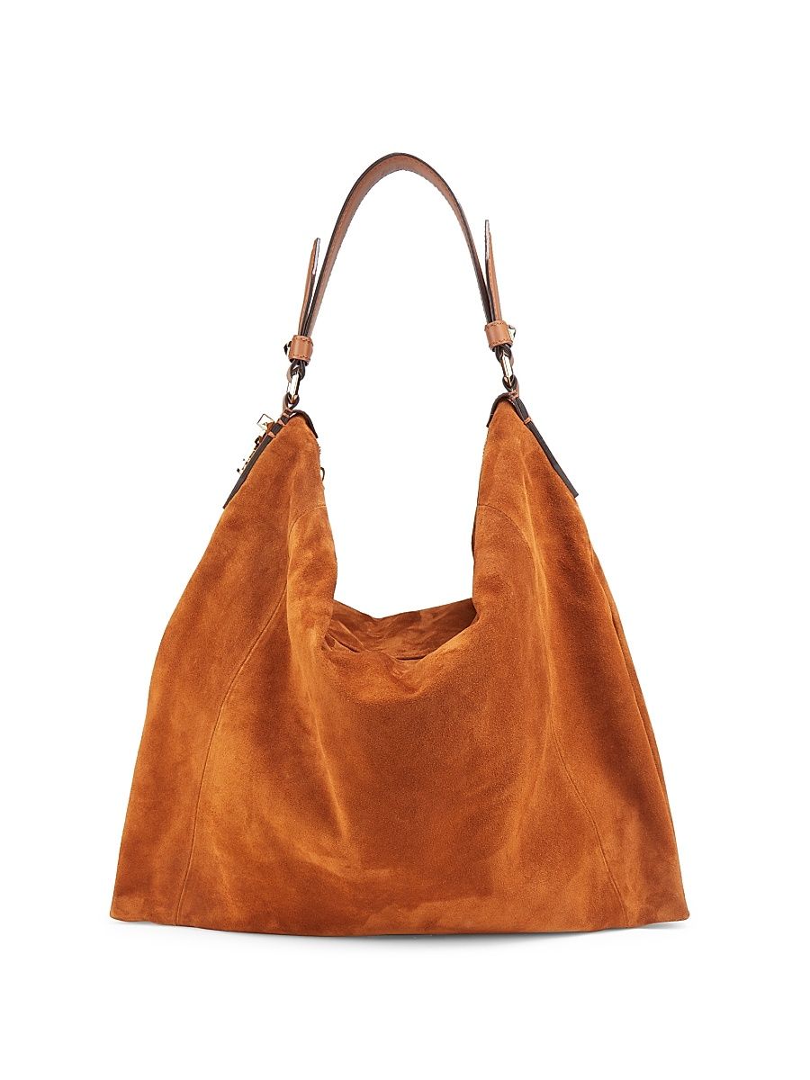 Women's Ana Suede Hobo Bag - Tan Gold