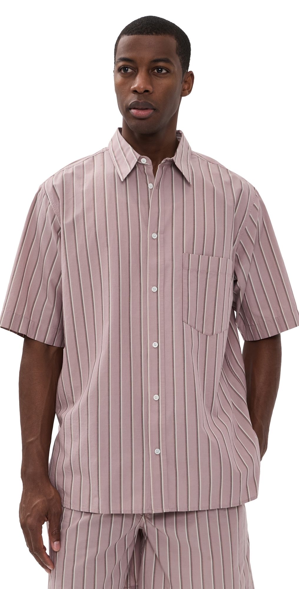 Isabel Marant Labilio Stripe Shirt Greyish Pink M