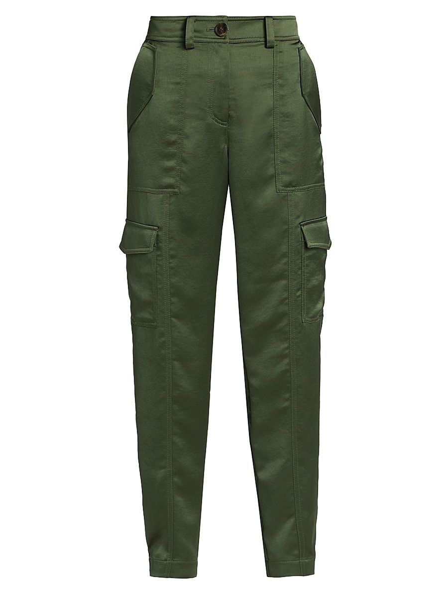 Women's Elian Satin Twill Cargo Pants - Fatigue - Size 12