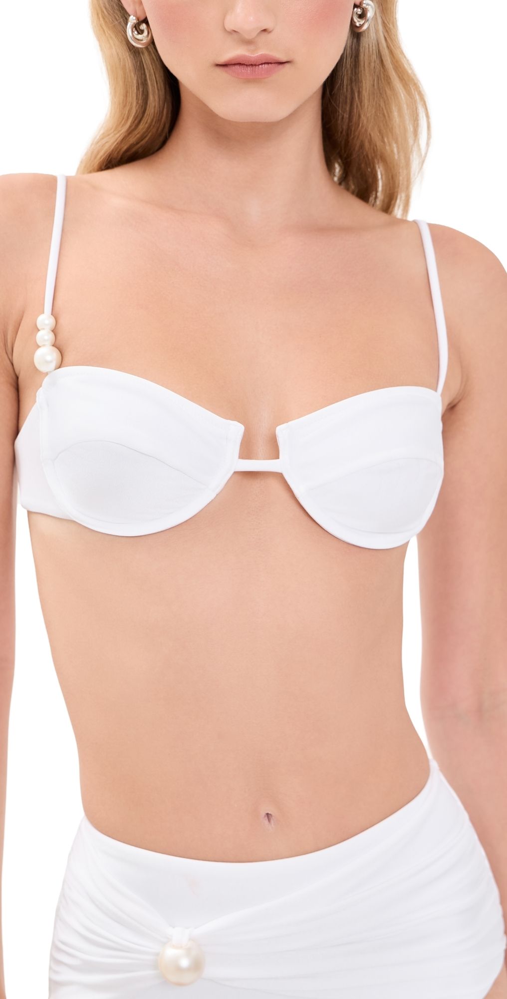 Bananhot Prima Pearl Bikini Top White M