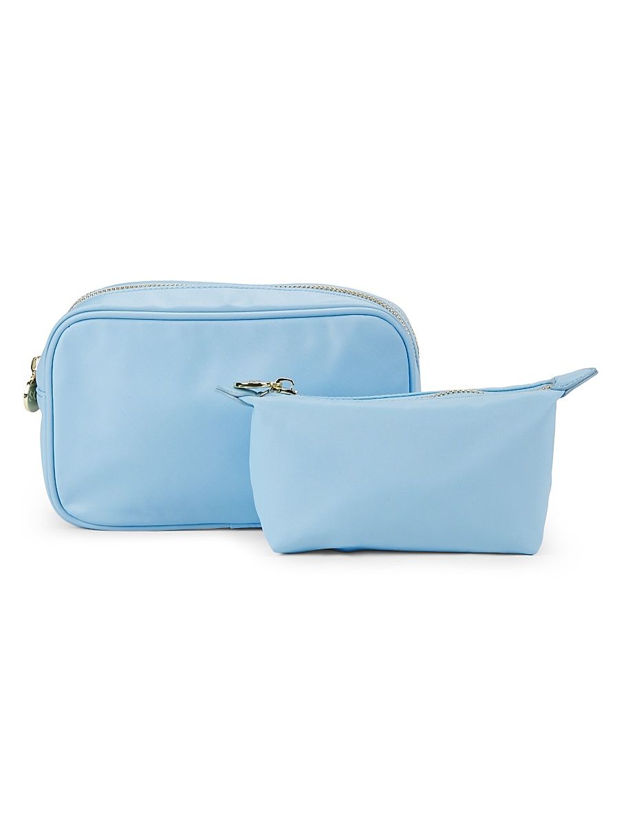 Women's Two-Piece Nylon Pouch Set - Periwinkle