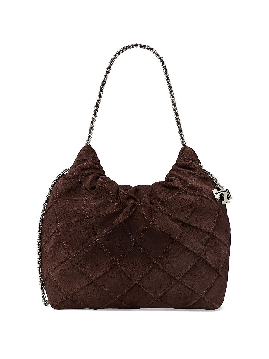 Women's Mini Fleming Suede Hobo Bag - Licorice