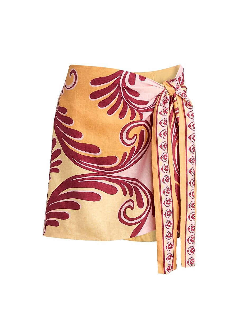 Women's Arabesc Cover-Up Miniskirt - Soft Yellow - Size XL