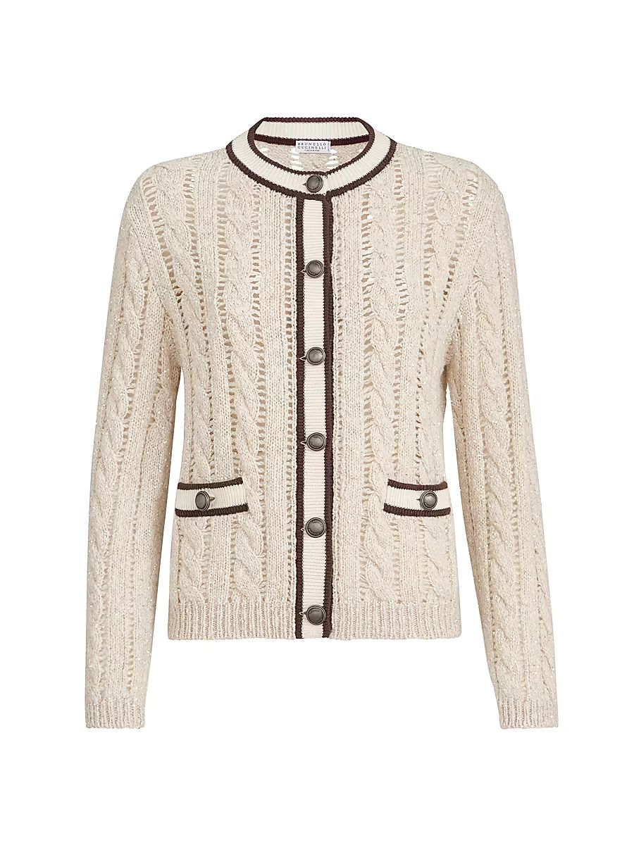 Women's Soft Virgin Wool and Cashmere Cardigan - Cream - Size XXS
