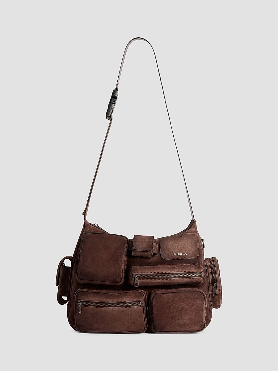 Balenciaga Men's Superbusy Messenger Bag - Light Espresso
