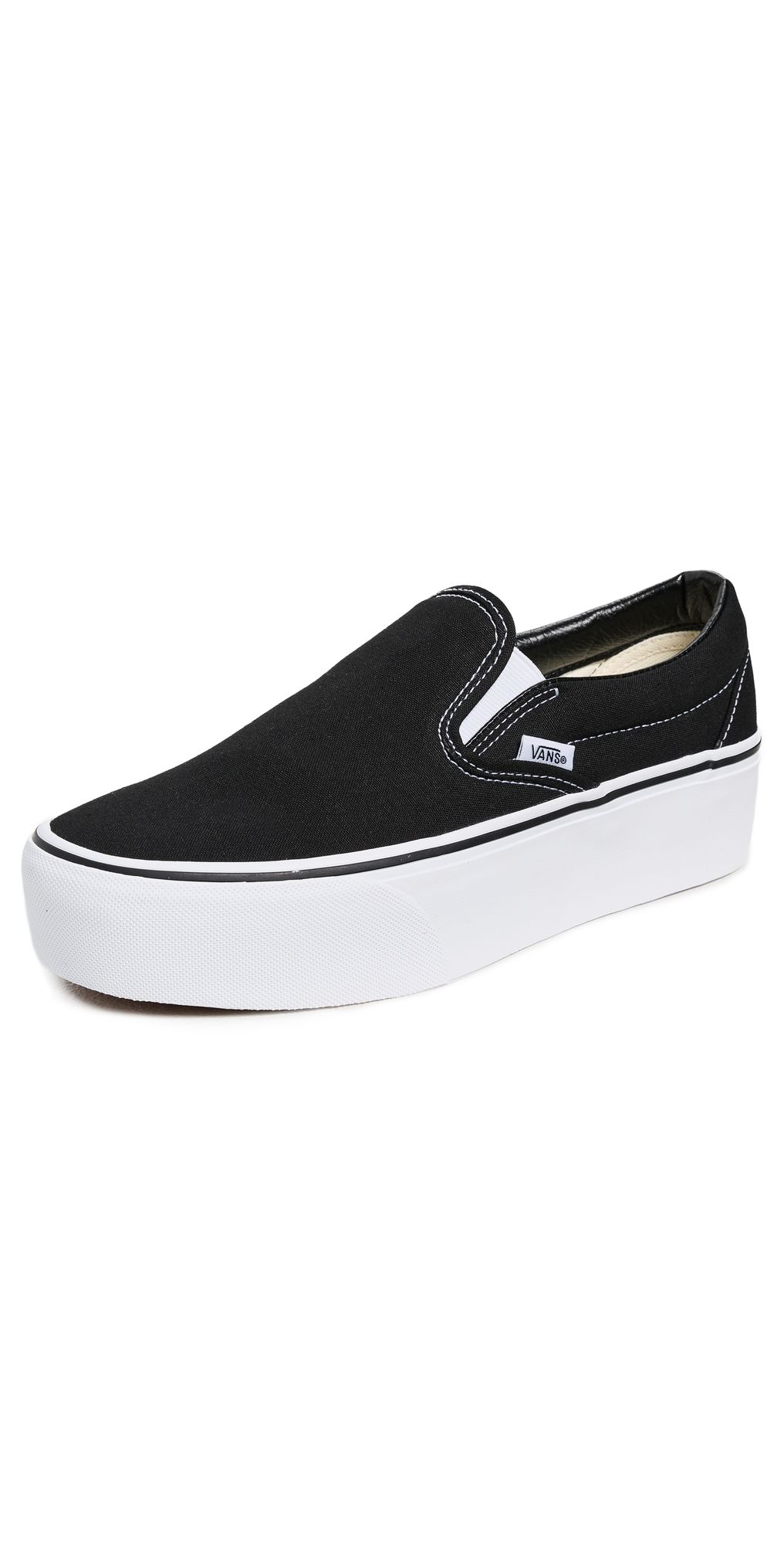 Vans UA Classic Slip-On Stackform Sneakers Black/True White M 12