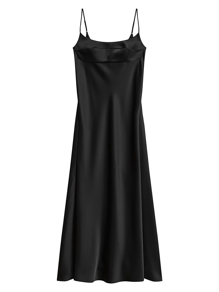 Women's Satin Sculpted Slip Maxi Dress - Black - Size 16