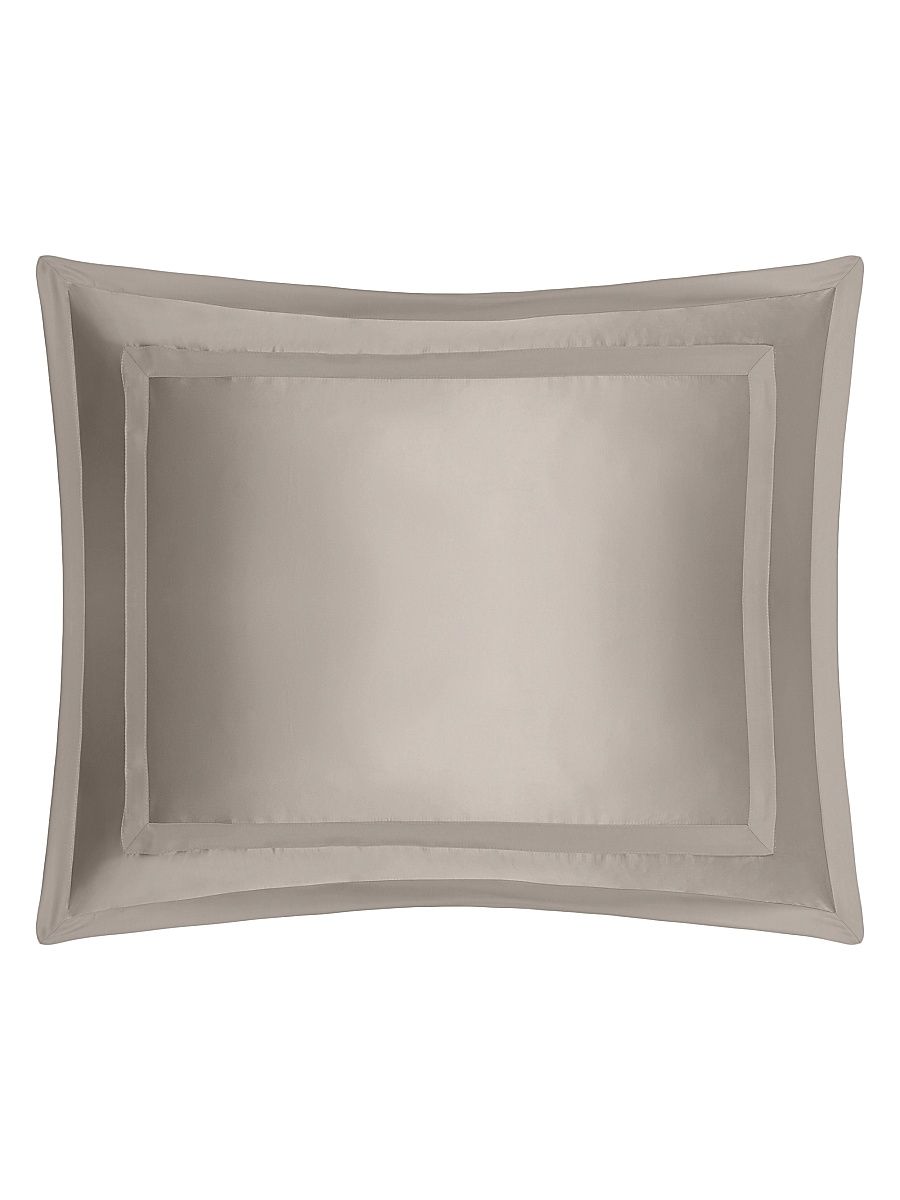 Lustro Silk Euro Sham - Cool Gray - Size European