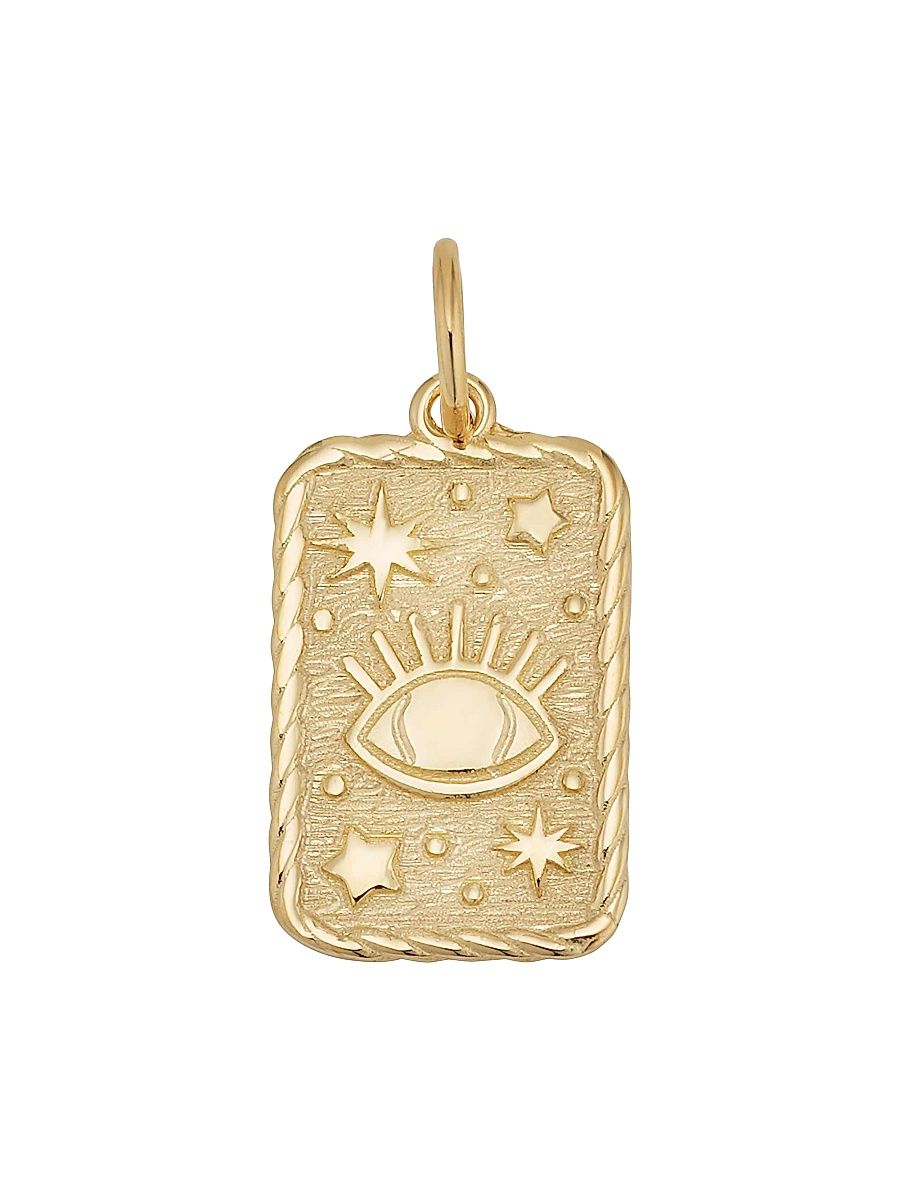 Women's 14K Yellow Gold Pendant Charm - Evil Eye