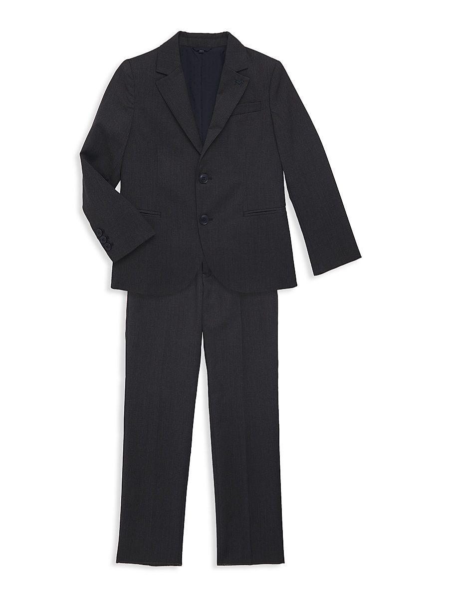 Little Boy's & Boy's Wool Suit - Grey - Size 6