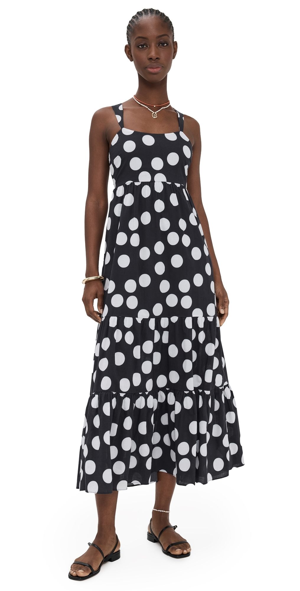 Playa Lucila Polka Dot Dress Black/White M