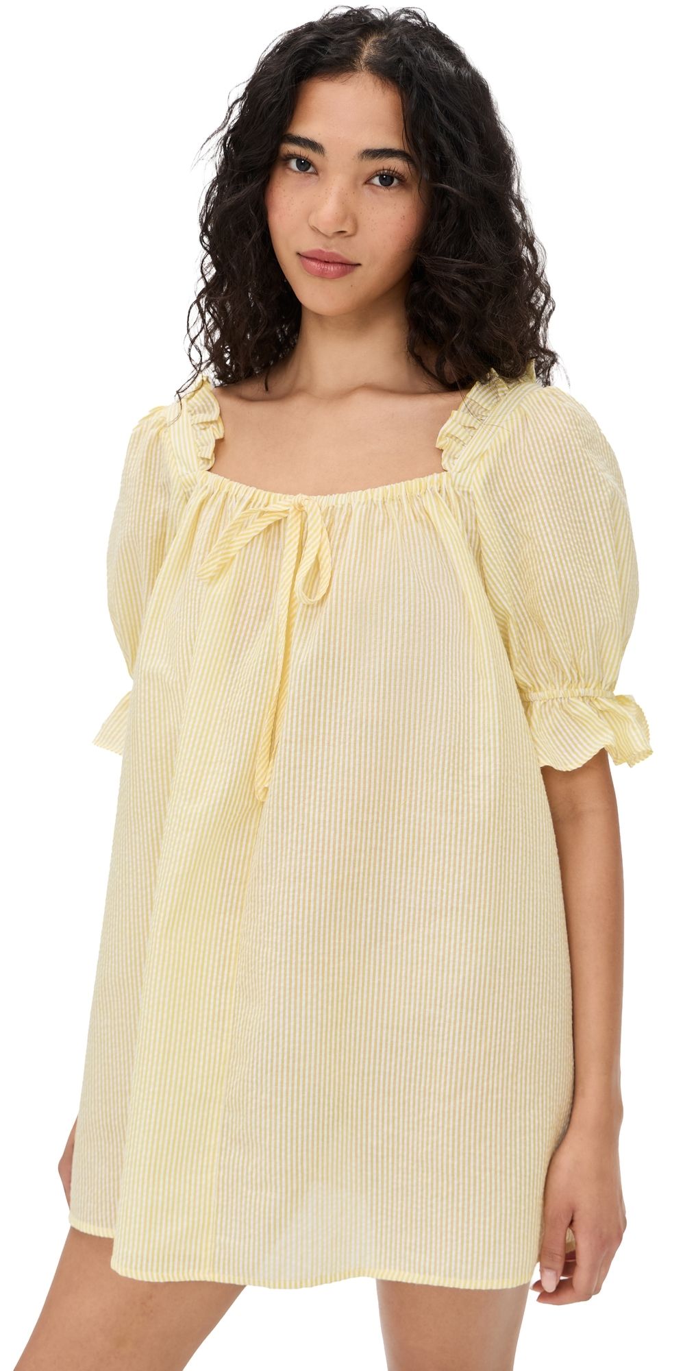 o. p.t Allegra Mini Dress Yellow Stripe L