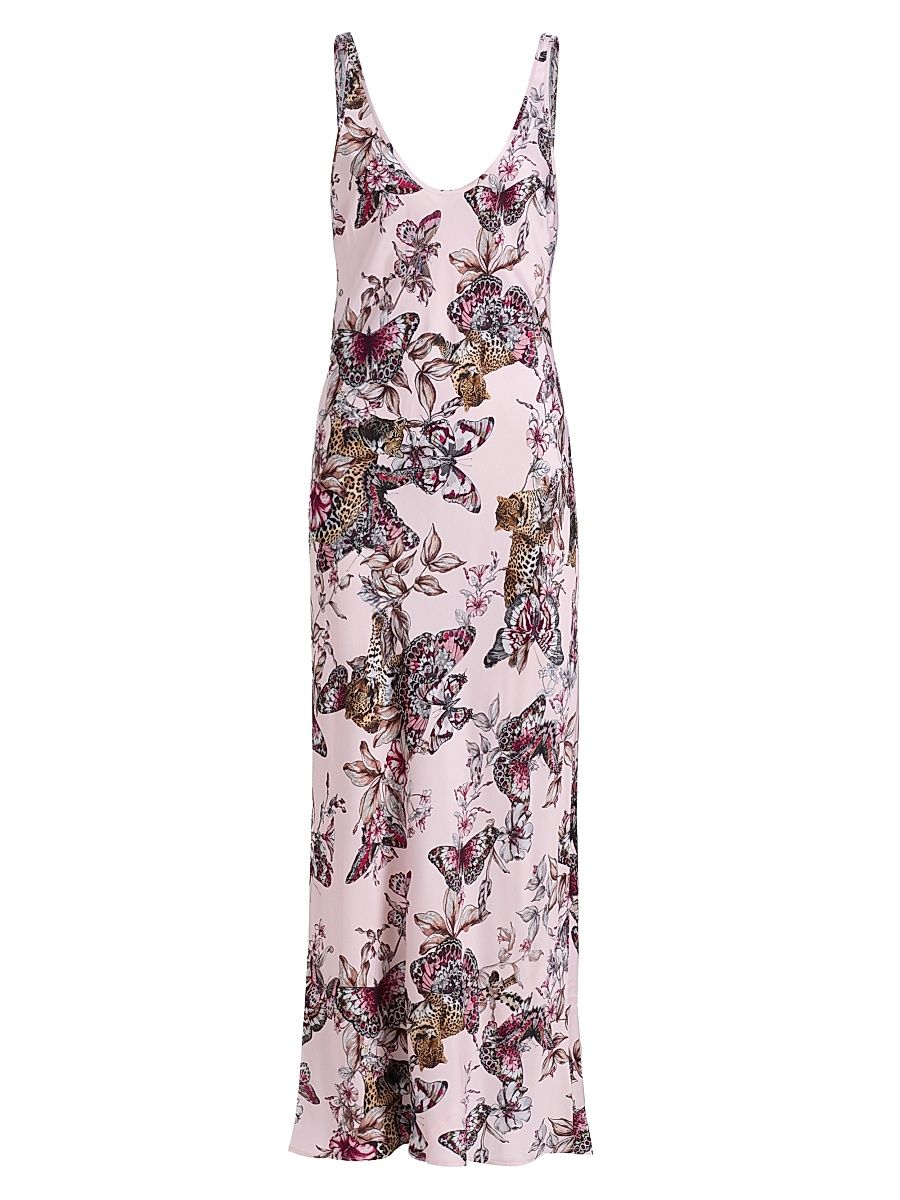 Women's Akiya Floral Maxi Tank Dress - Light Nectar Pink Butterfly - Size Large
