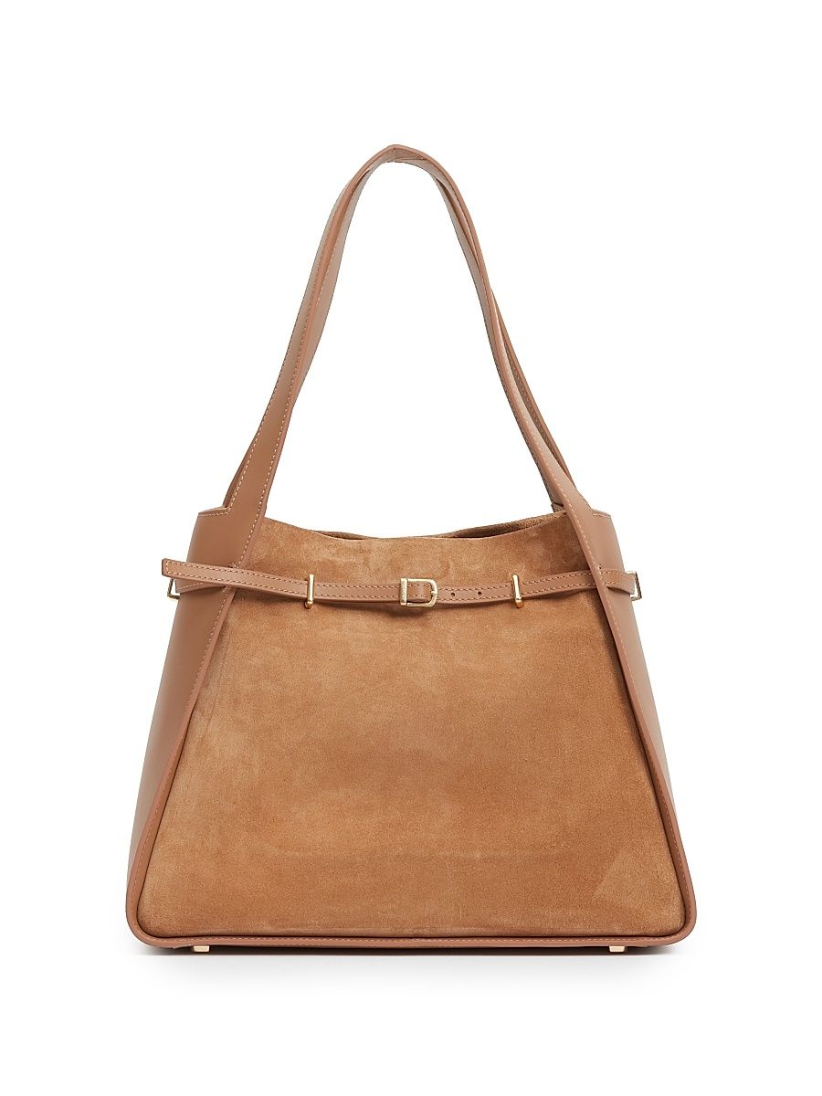 Women's Cleo Leather Tote Bag - Camel