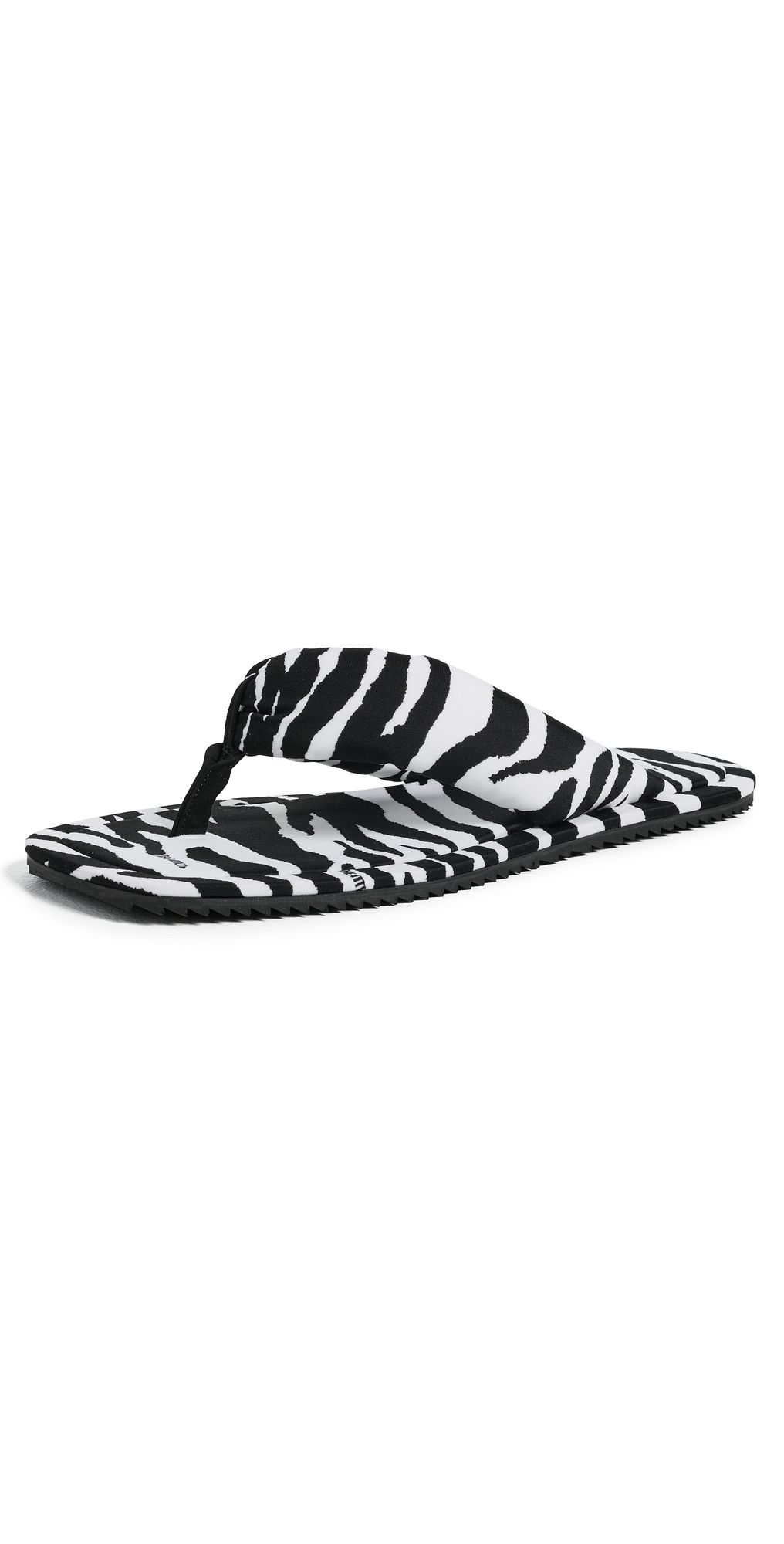 The Attico Indie Flat Thong Sandals White/Black 37