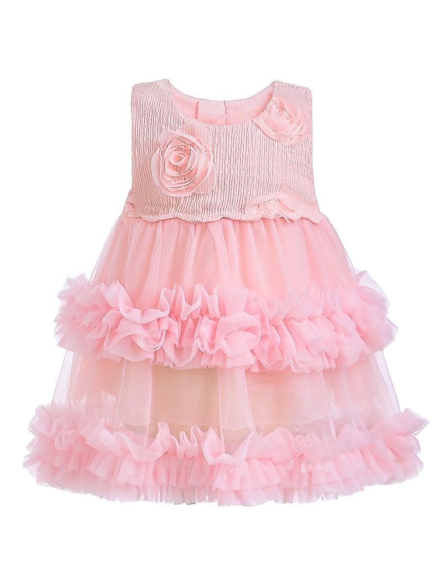 Baby Girl's Flower Layered Tulle Dress - Pink - Size 24 Months