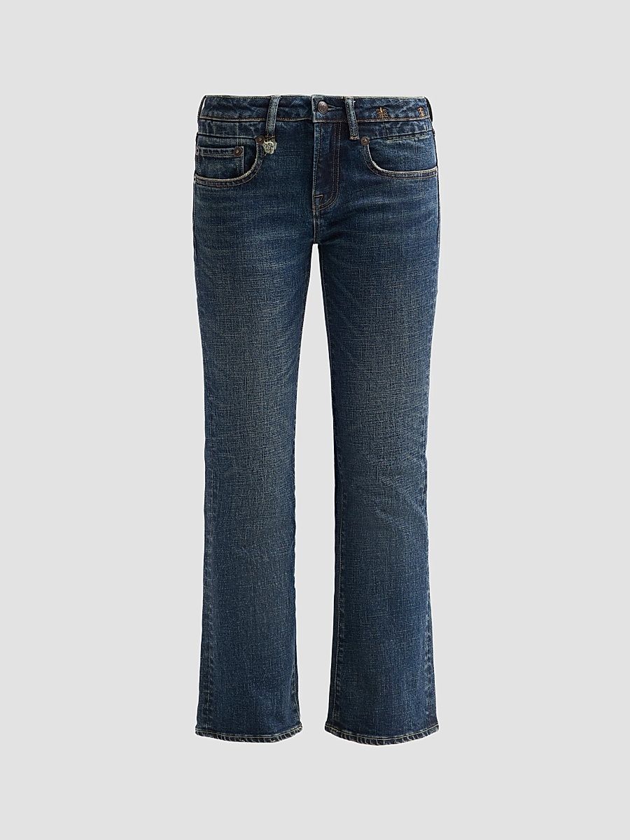 R13 Women's Boy Kick-Flare Jeans - Hoyt Blue Stretch - Size 31