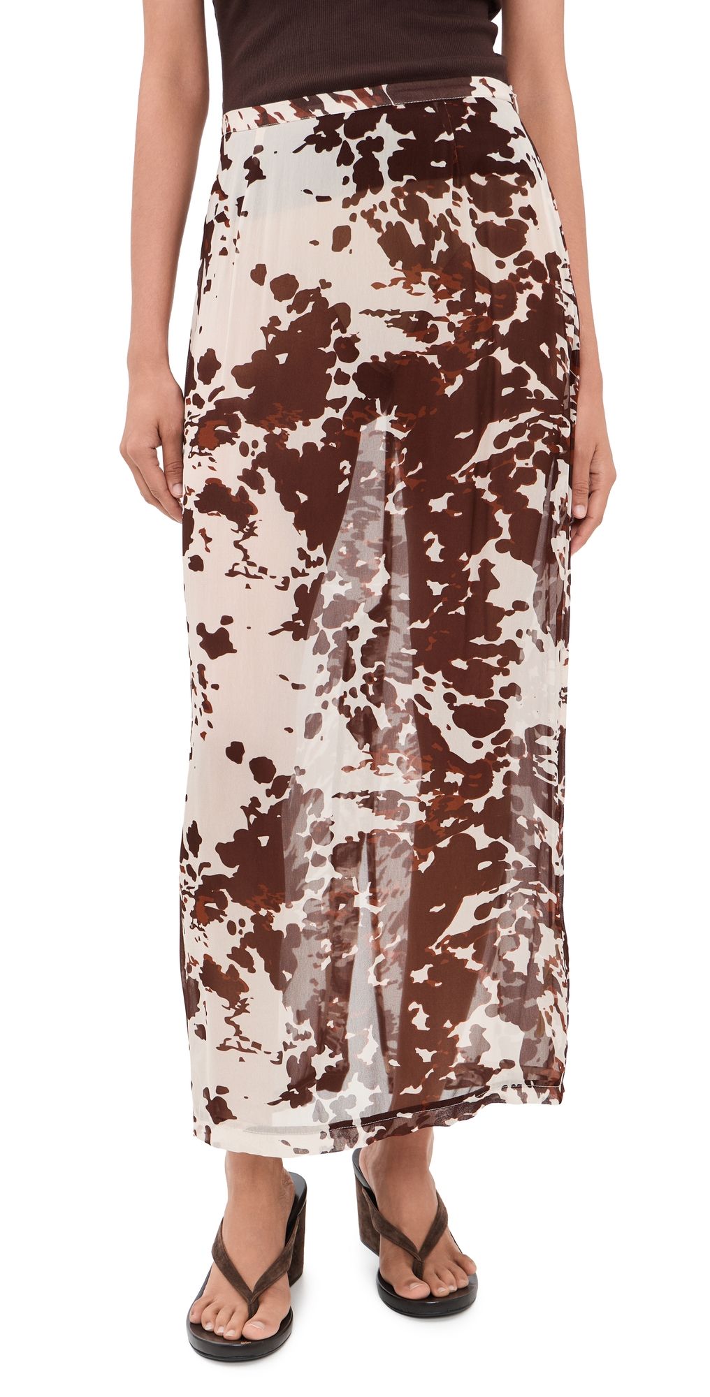 VRG GRL Devyn Wildstock Midi Skirt Pony XS