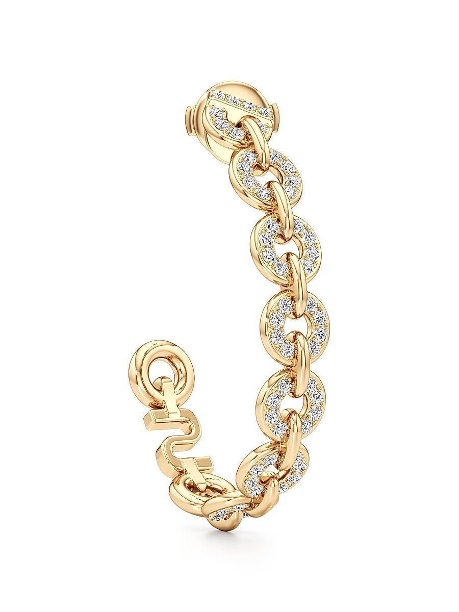 Women's Armor 18K Yellow Gold & 0.39 TCW Lab-Grown Diamond Hoop Earrings - Yellow Gold