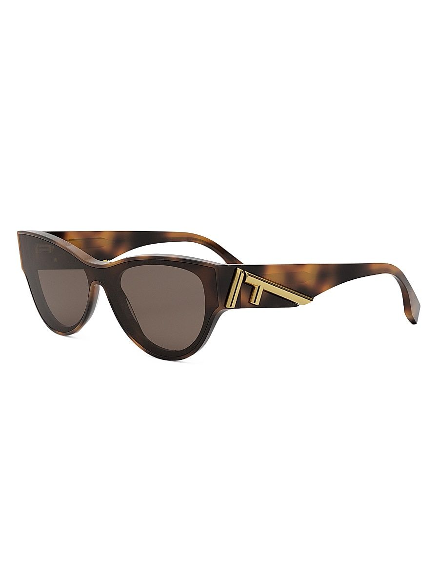 Women's Fendi First Havana 138MM Round Sunglasses - Blonde Havana Brown