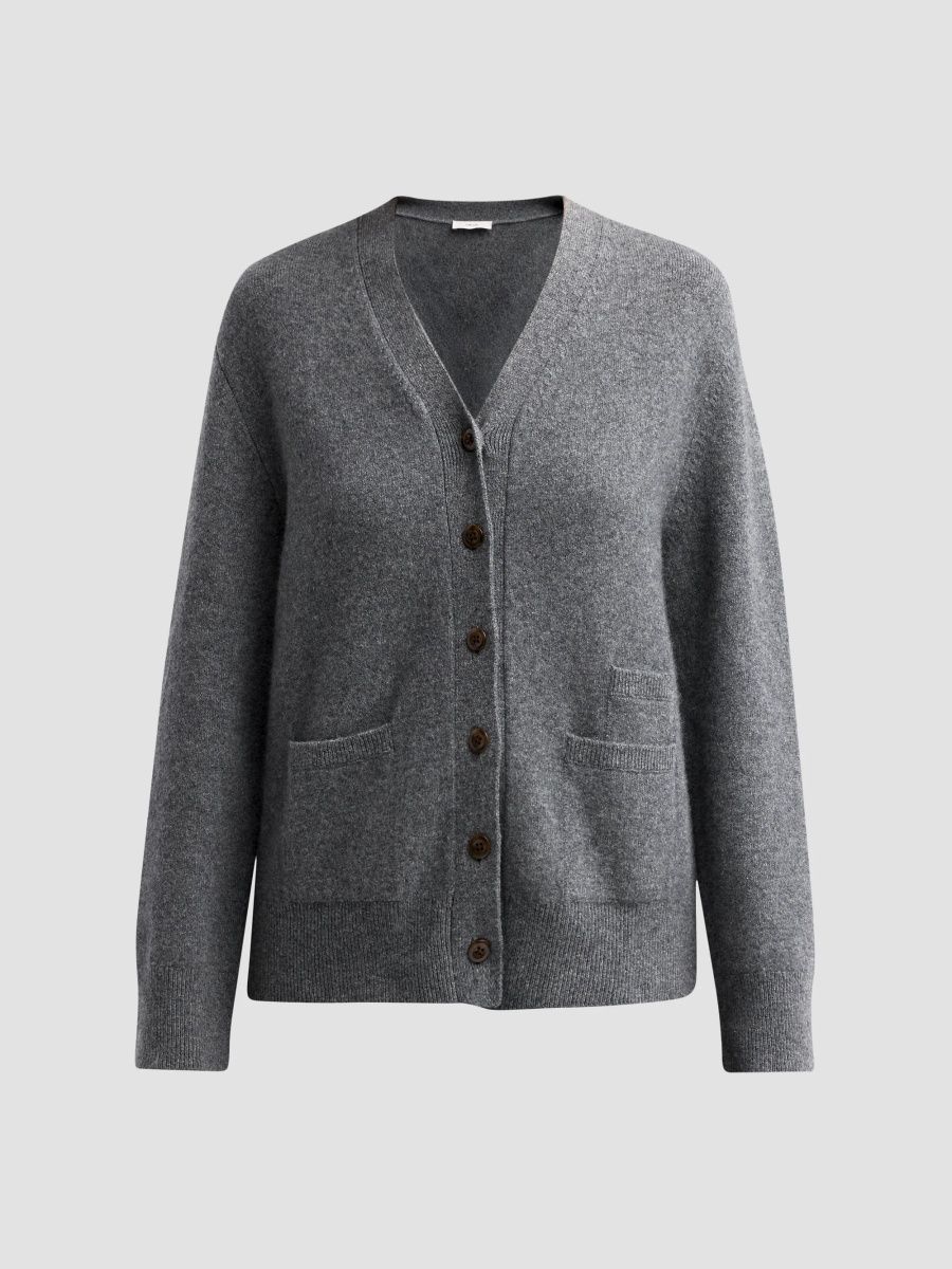 Vince Women's Stretch Wool-Blend Cardigan - Pewter - Size XXS