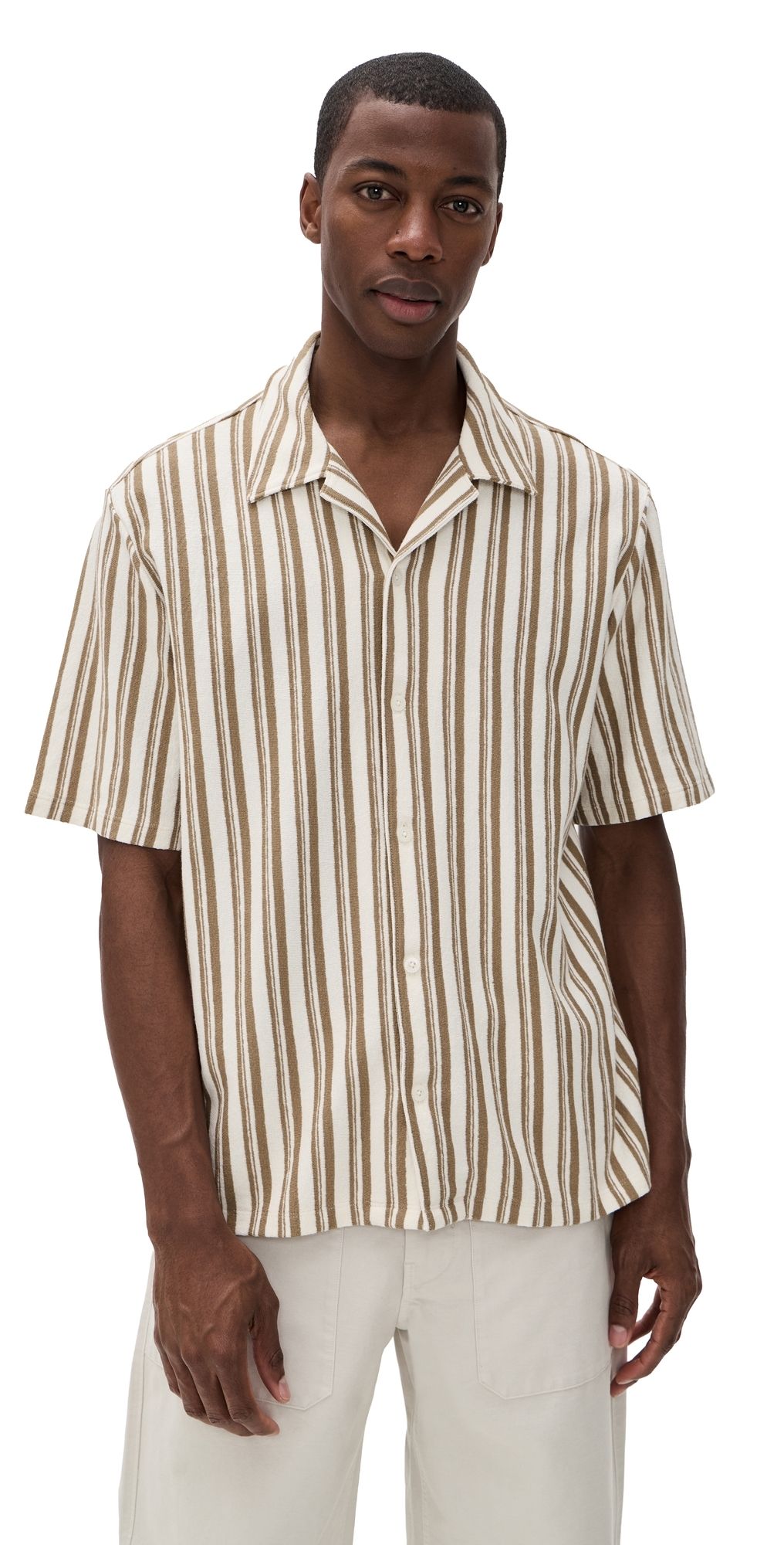 Madewell Cotton Stripe Shirt Stripe Maple Seed XL