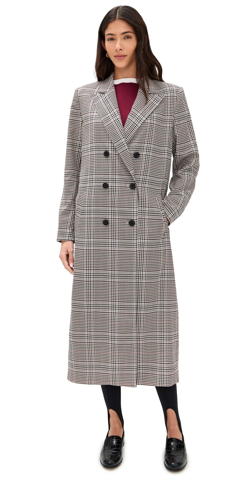 LE BOP Gia Blazer Jacket Tan Plaid S