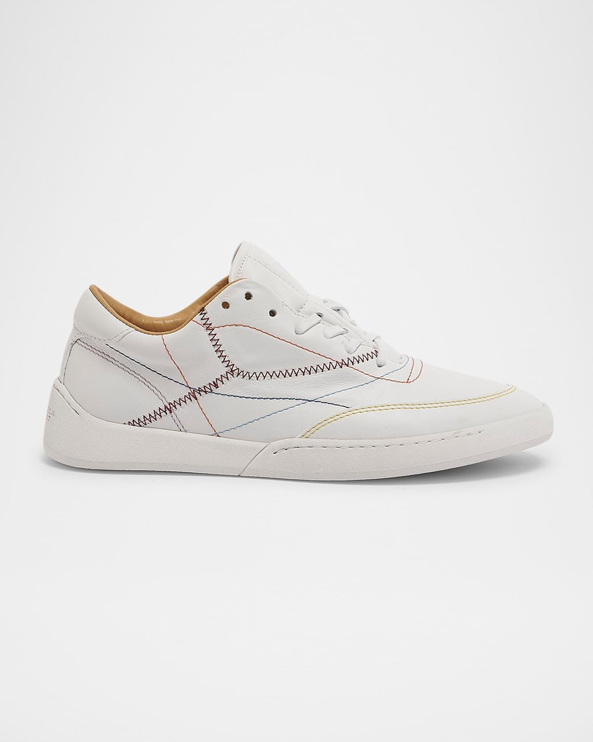 Ohio Multi-Stitched Leather Low-Top Sneakers
