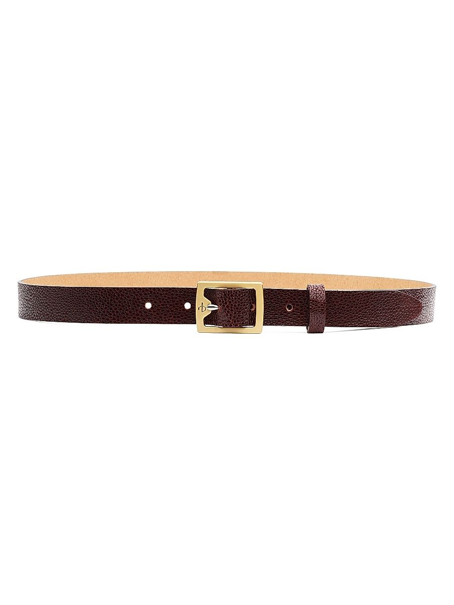 Women's Baby Boyfriend Leather Belt - Brown - Size Medium