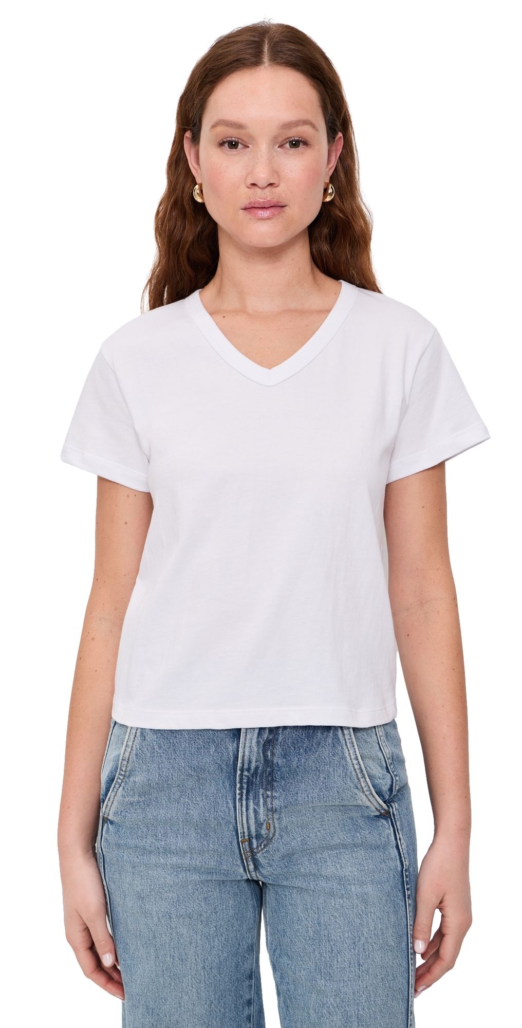 Leset Margo V Neck Shirt White S