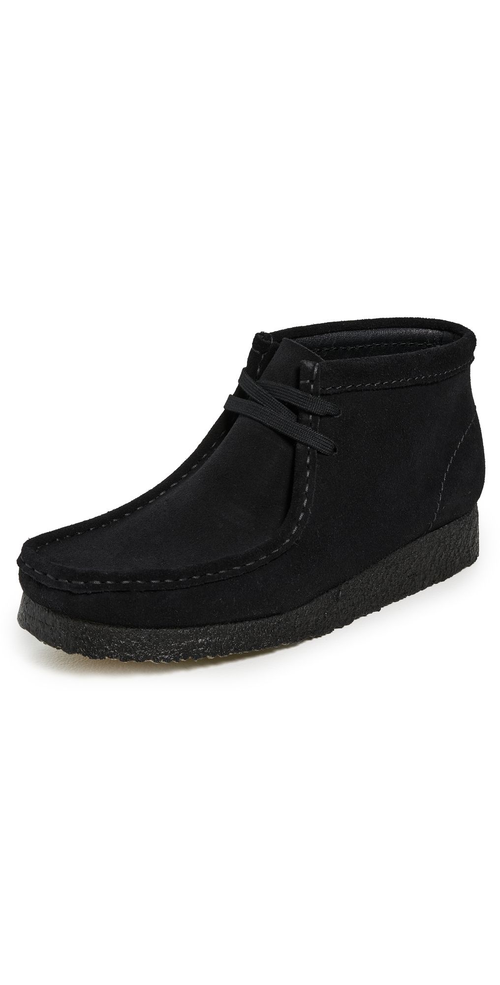 Clarks Wallabee Boots Black Suede 10