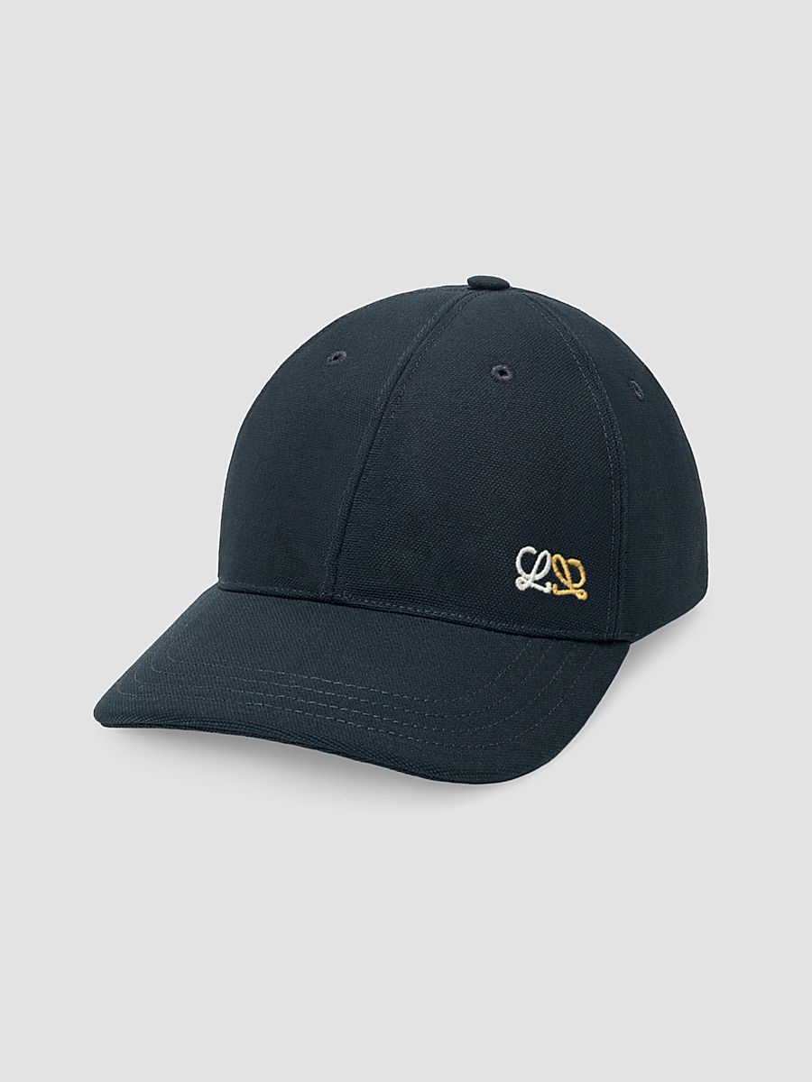 Men's Flag Patch Cotton Baseball Cap - Deep Navy - Size Large