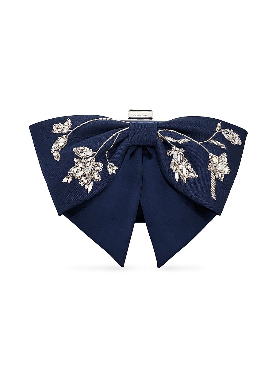 Women's Embellished Cupids Mikado Clutch - Night Sky