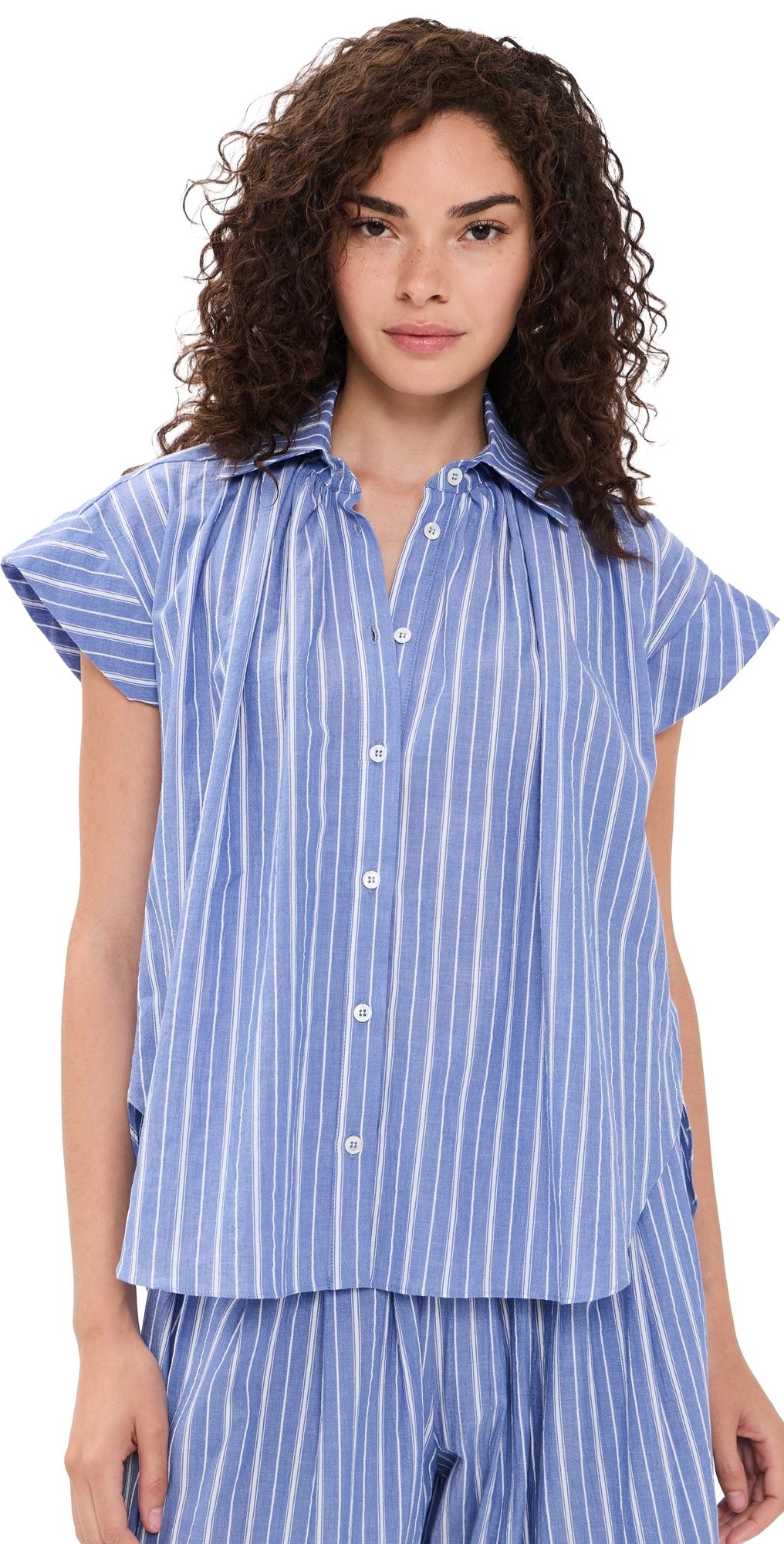 Secular Trinity Top Indigo Stripe M