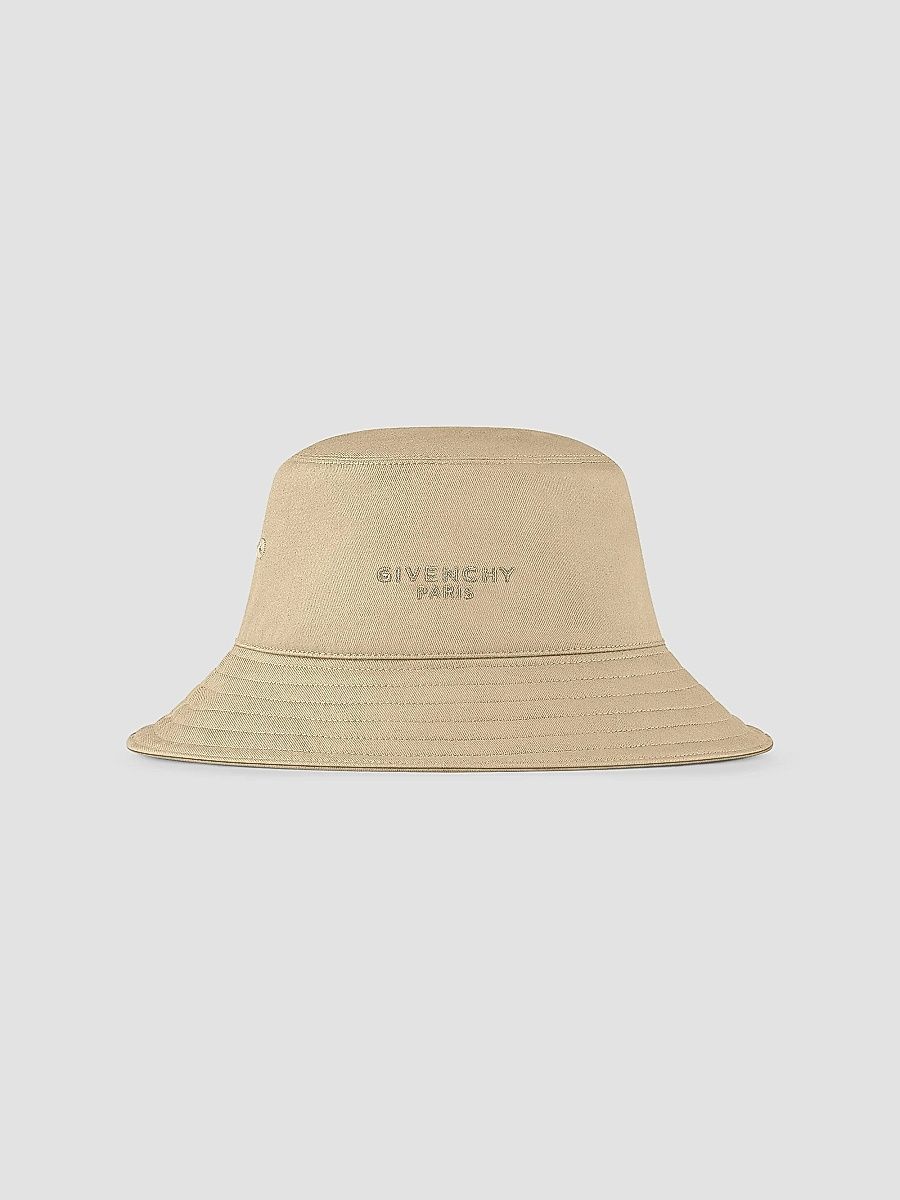 Givenchy Men's Paris Bucket Hat in Cotton - Beige - Size XL