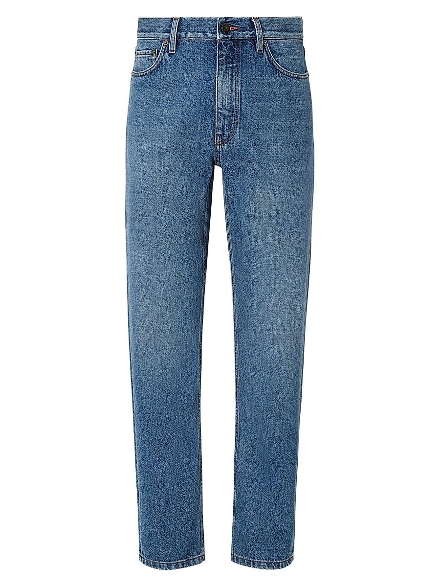 Men's Bleached Cotton Roccia Jeans - Light Blue - Size 36