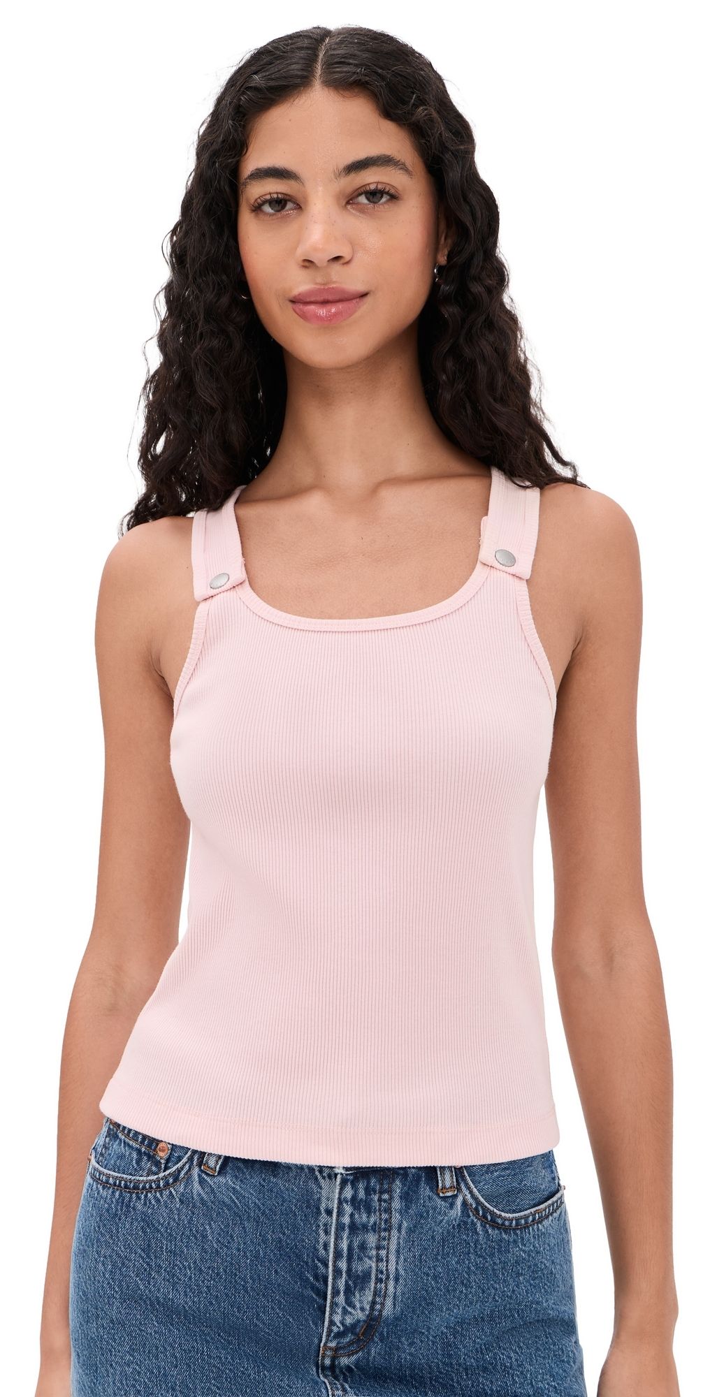 Still Here Snap Tank Pink XS