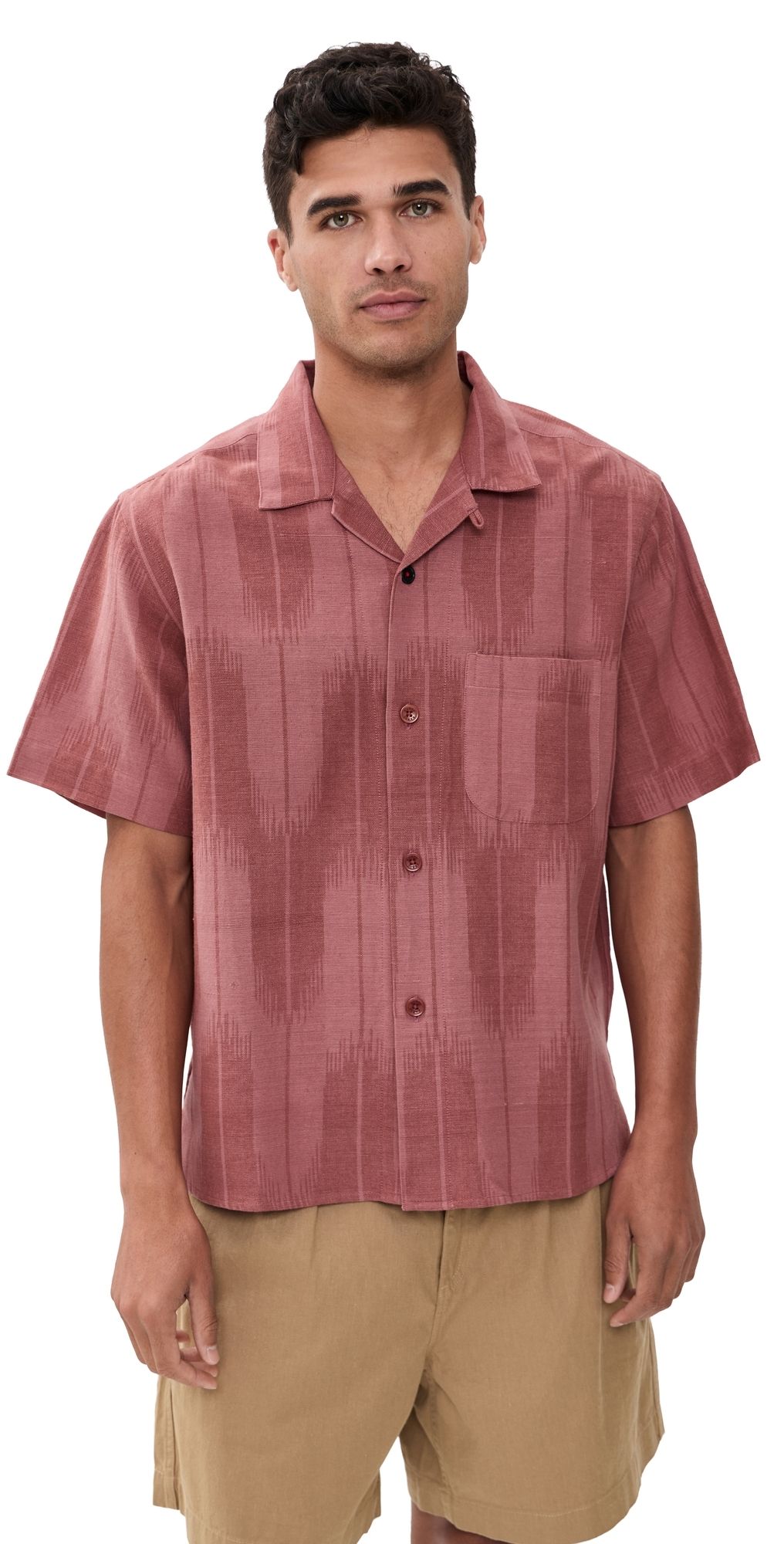 Kardo Ronen Handloom Ikat Shirt Pink M