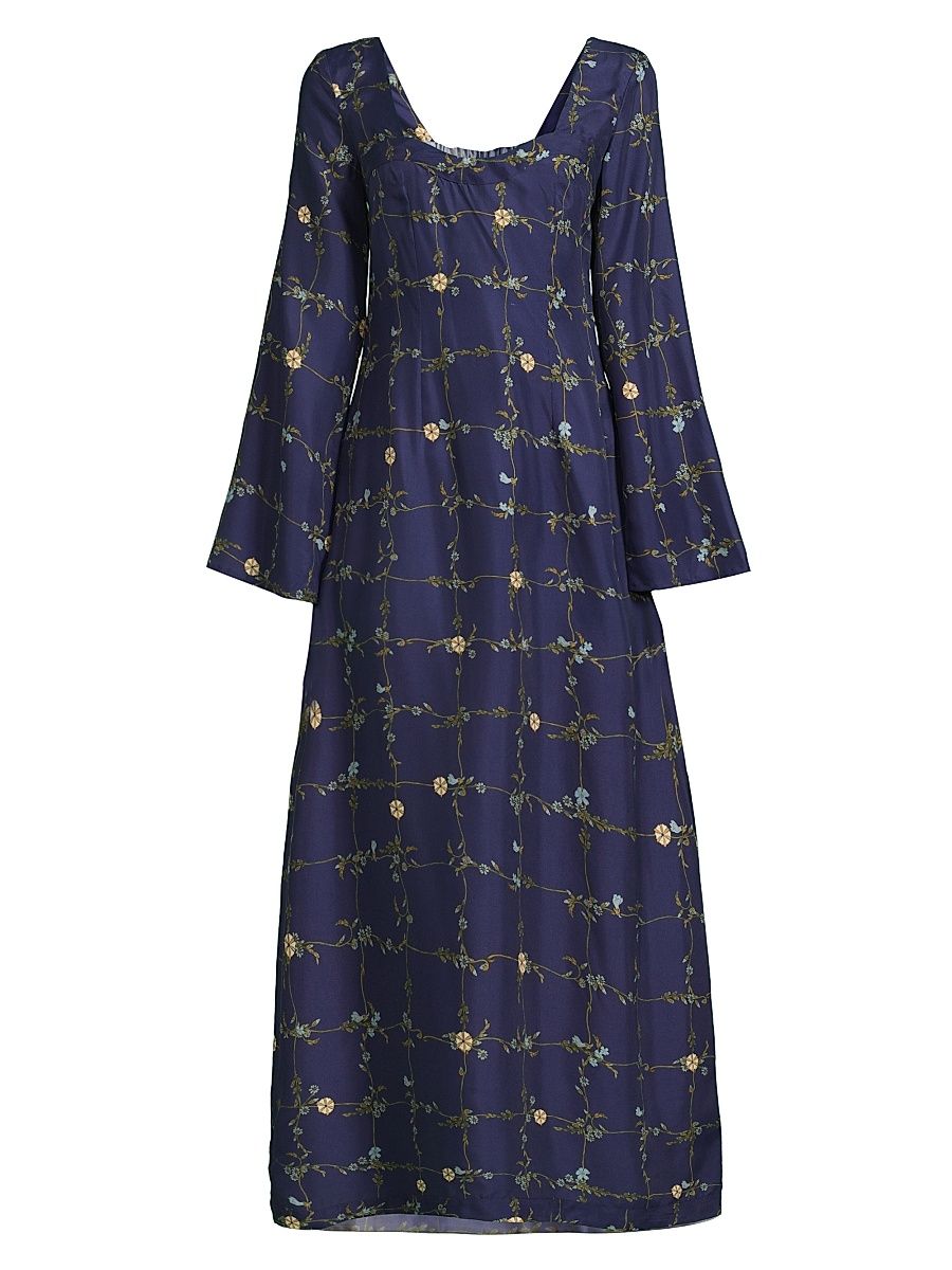 Women's Scarlet Floral Maxi Dress - Xochi Vine - Size Medium