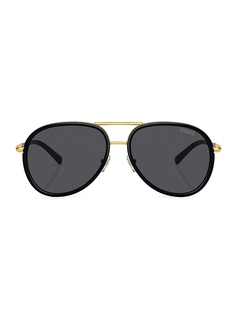 Versace Women's 60MM Aviator Sunglasses - Black