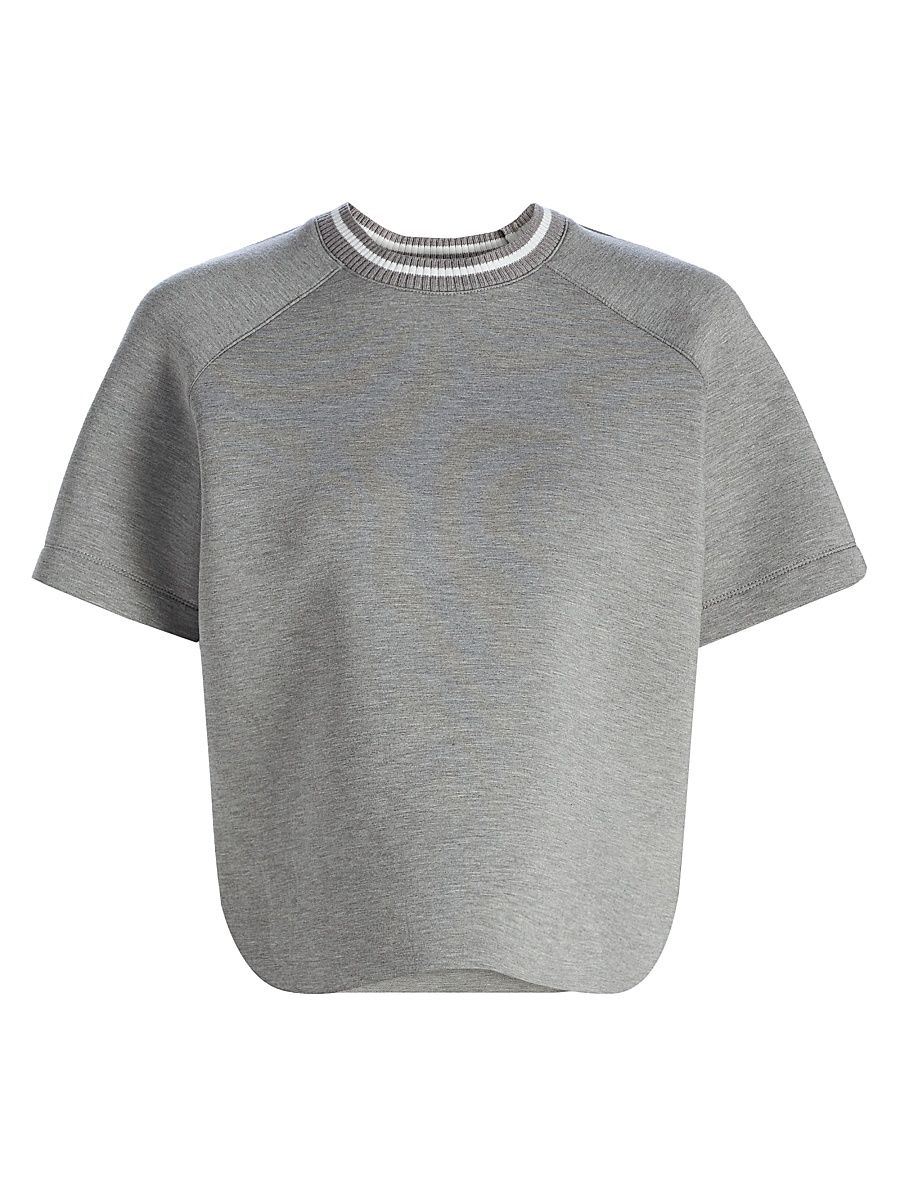 Women's Tammy Crewneck Top - Hather Grey Combo - Size Large