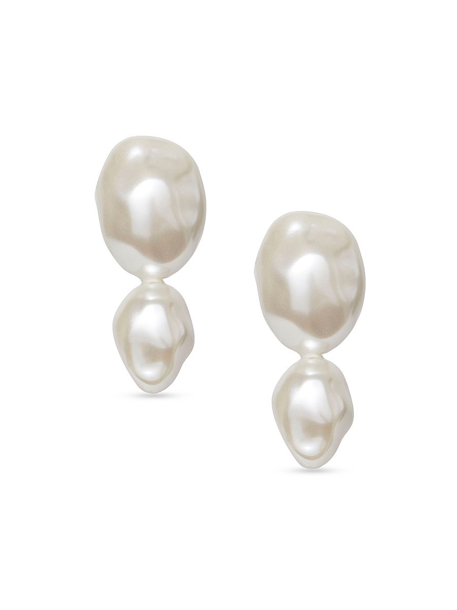 Women's Estate Imitation Pearl Double-Drop Earrings - Pearl